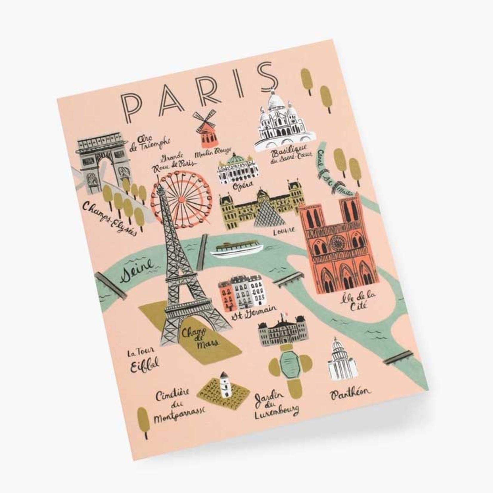 Rifle Paper Company Paris Map Card