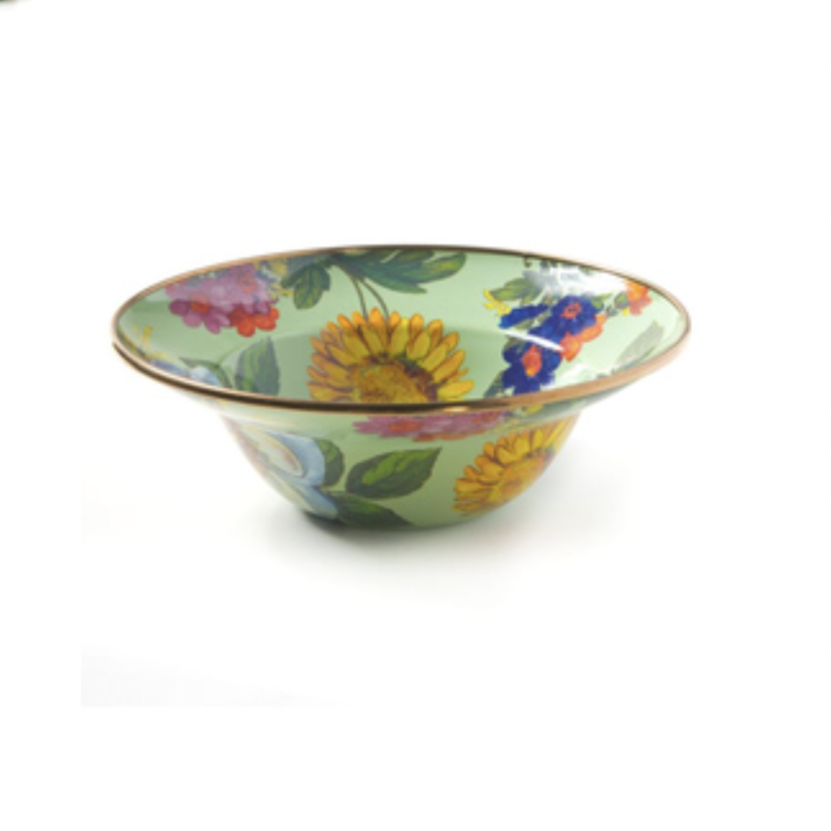 MacKenzie-Childs  Black Flower Market Mixing Bowls, Set of 3