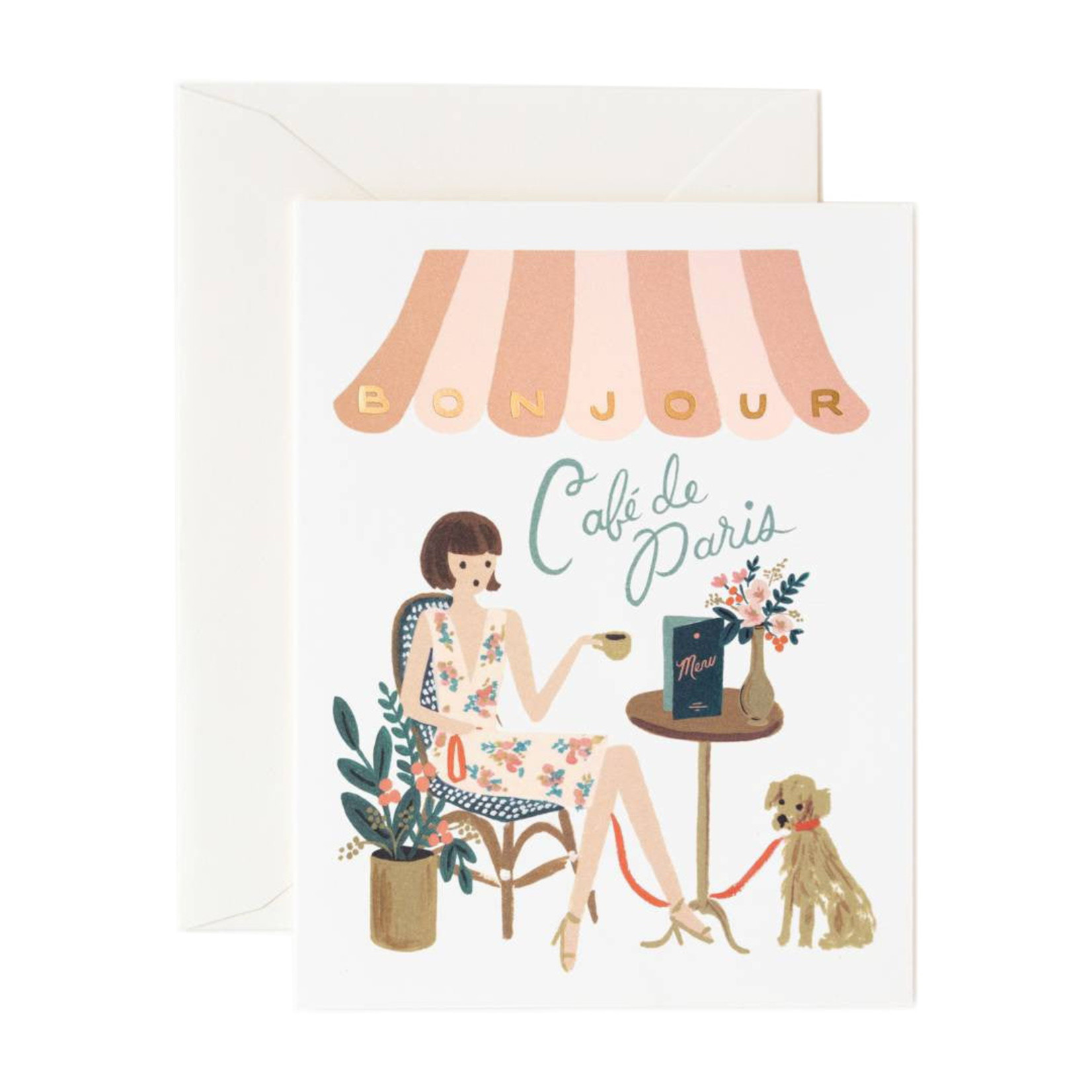Rifle Paper Company Bonjour Cafe Card