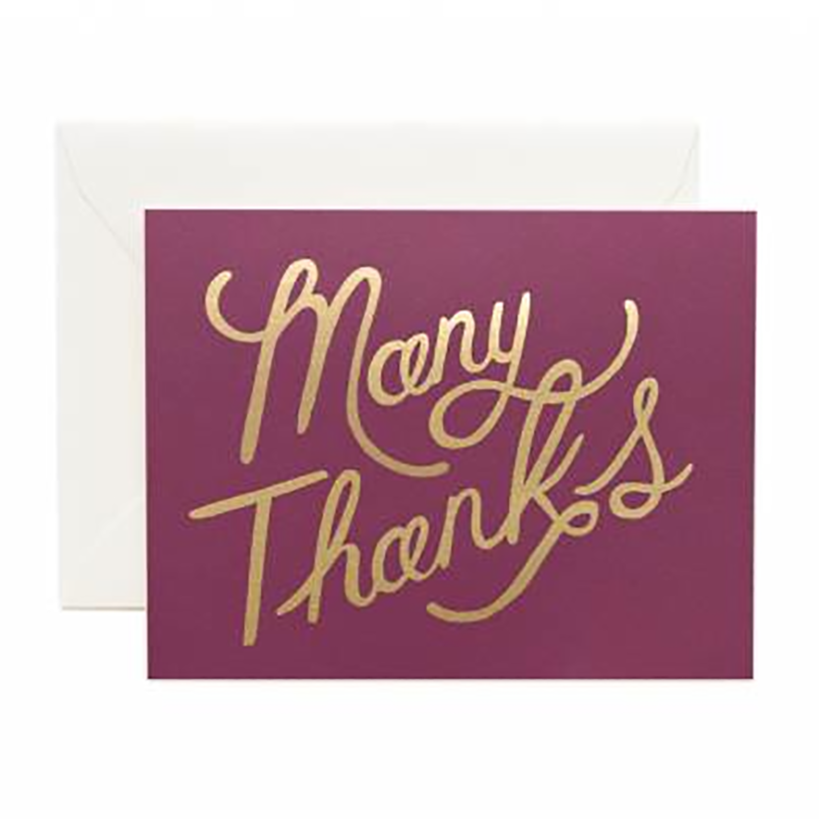 Rifle Paper Company Burgundy Foil Thank You Card_Blank Inside