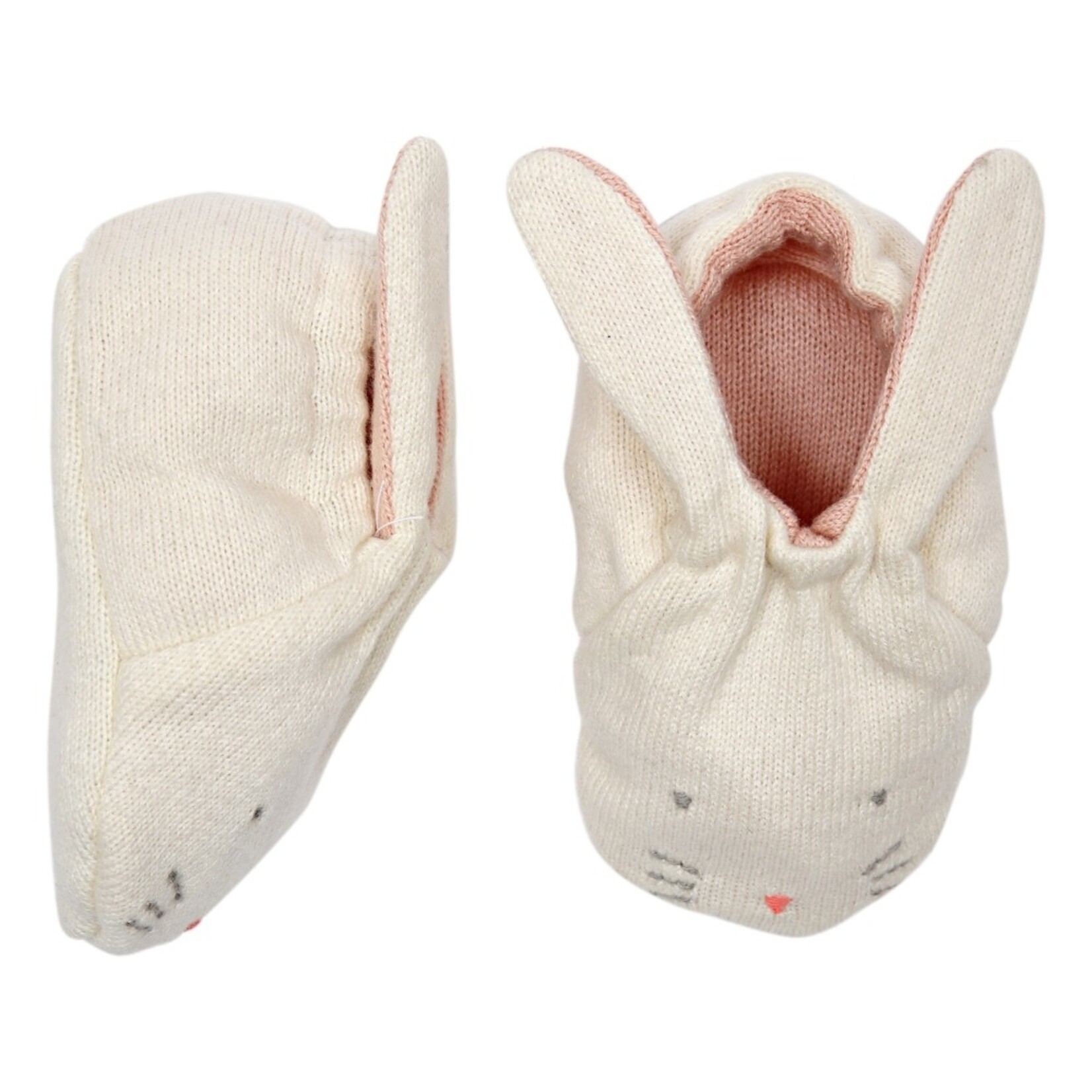 Meri Meri Peach Bunny Baby Booties