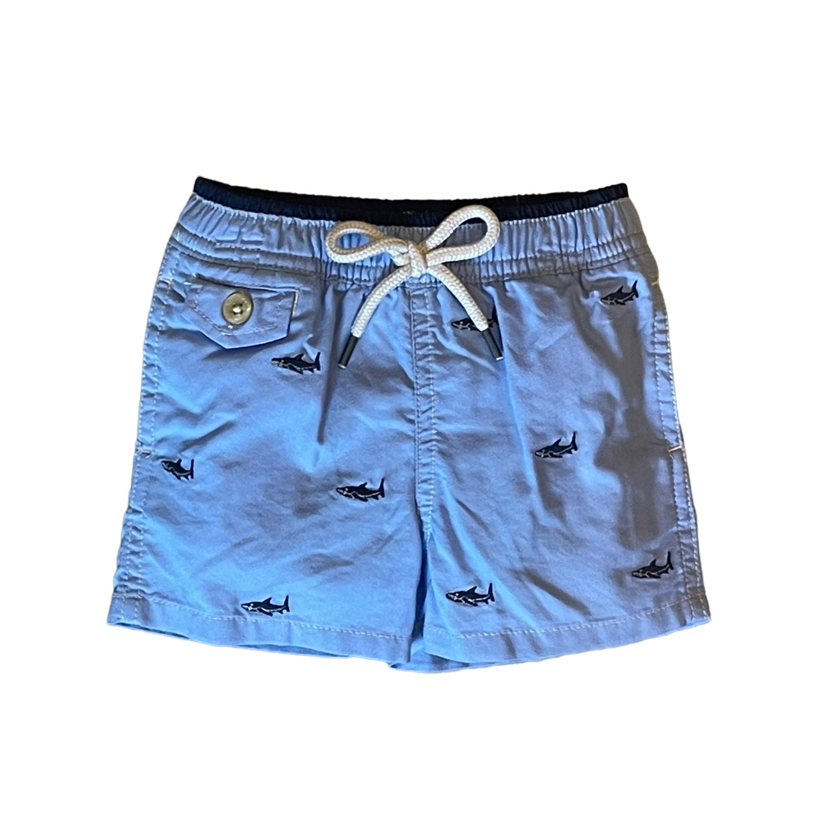 Ralph Lauren Blue Oxford Poly Swimwear Boxer