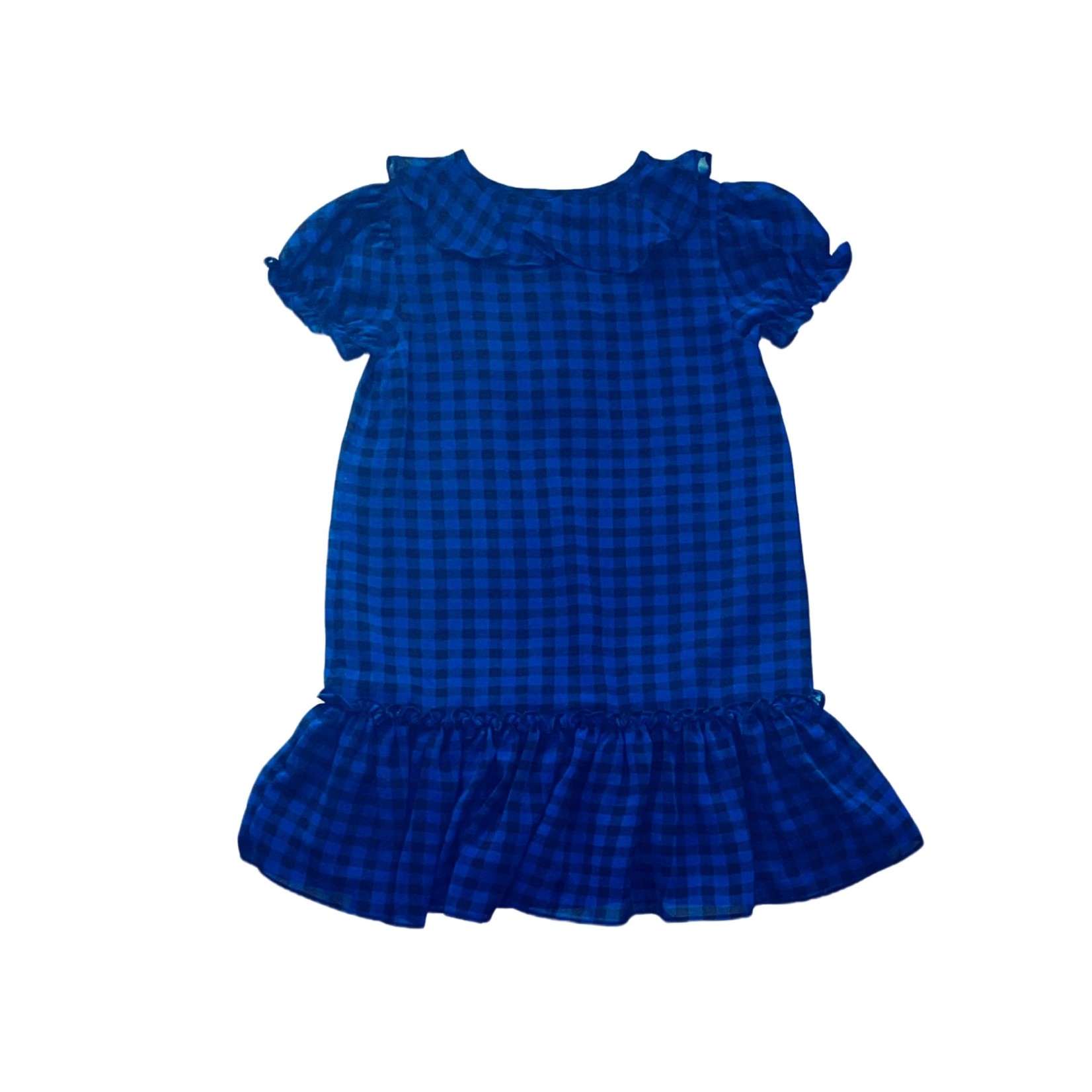 Ralph Lauren Girls Blue Plaid Dress