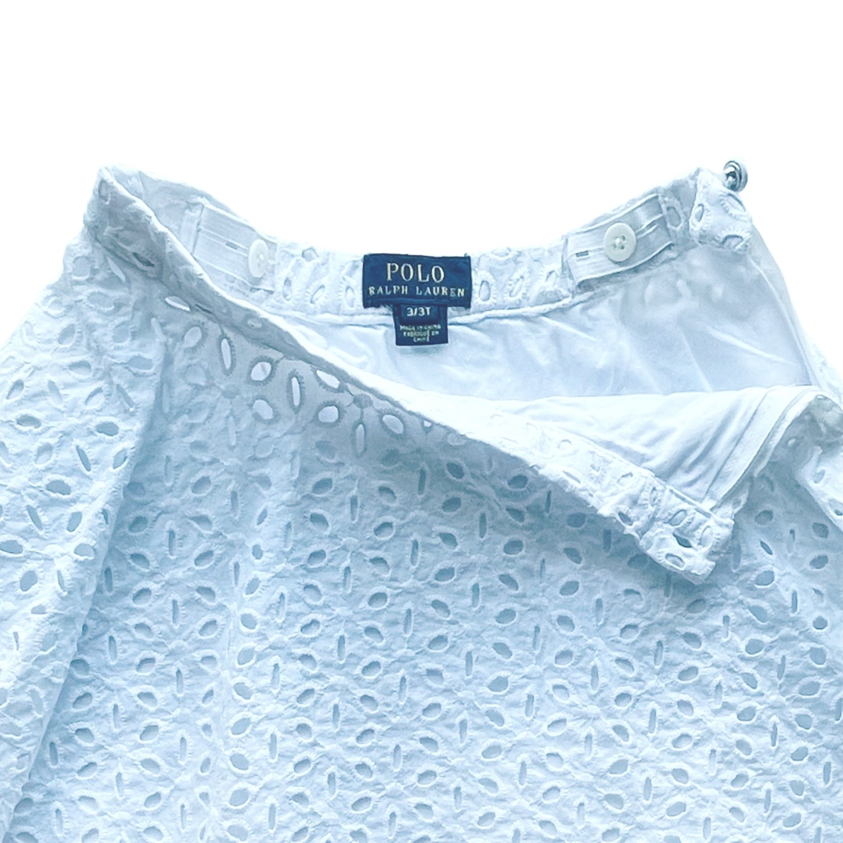 Ralph Lauren Cotton Eyelet Skirt Set - White