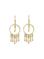 Victoria Cunningham Small Hoops with Fringe -14k