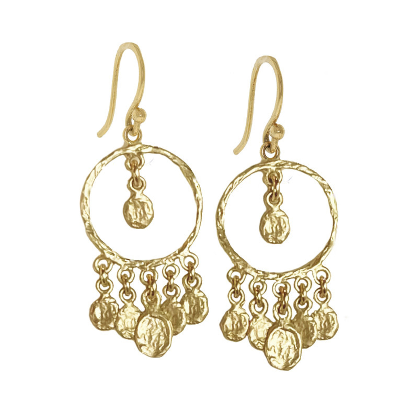 Victoria Cunningham Hoops with Golden Flakes - 14k