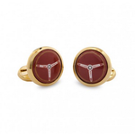 Halcyon Days Steering Wheel Cufflinks - Red_HALYCON DAYS