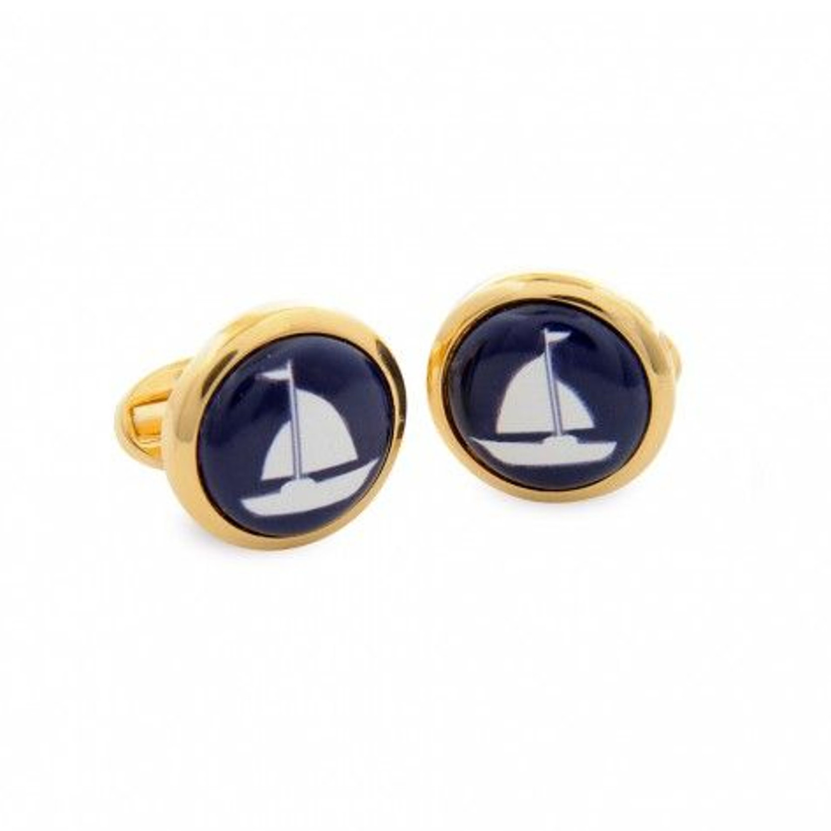 Halcyon Days Sailing Boats Gold Cufflinks
