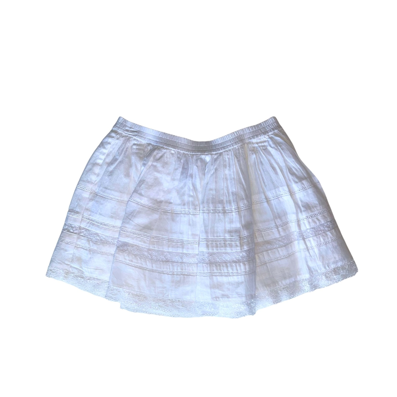 Ralph Lauren Girls White Voile Lace Skirt