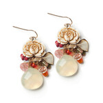 Elements, Jill Schwartz Rustic Rose Quartz Earrings