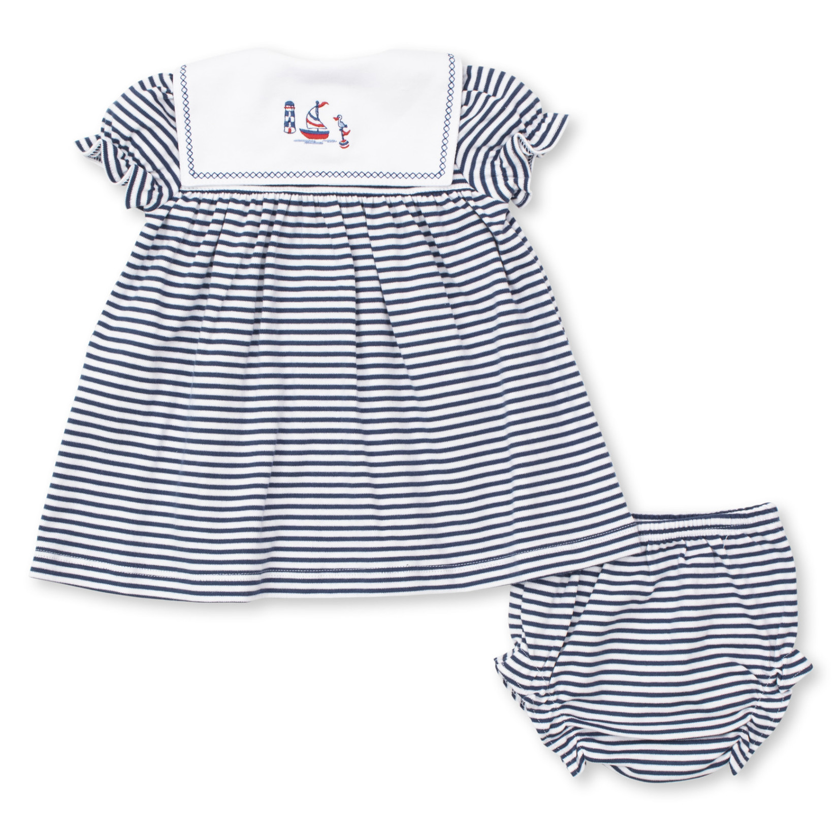 Kissy Kissy Tatiana Co. Magic Sails Stripe Dress Set
