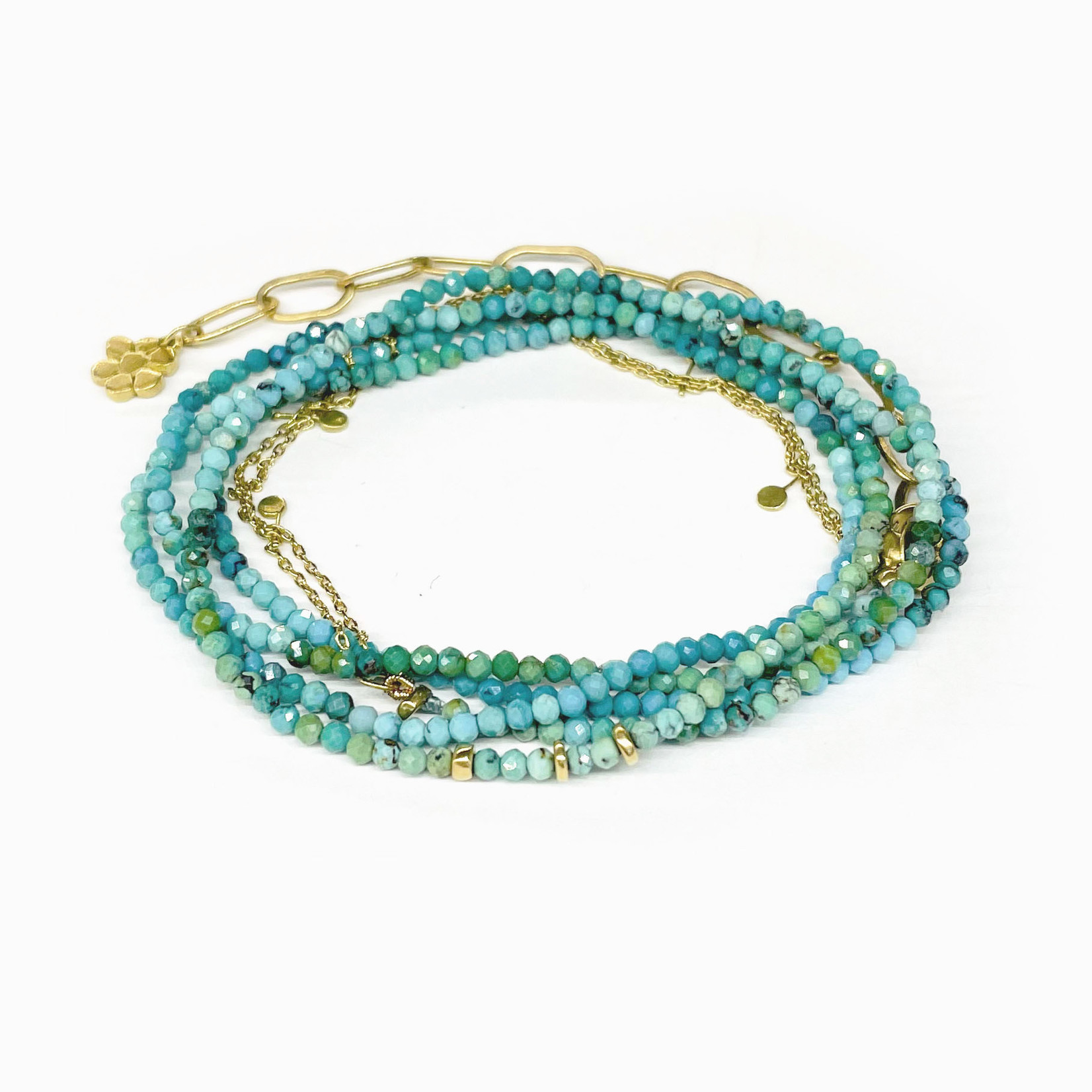 Marian Maurer Felix Faceted Turquoise Wrap - 18K