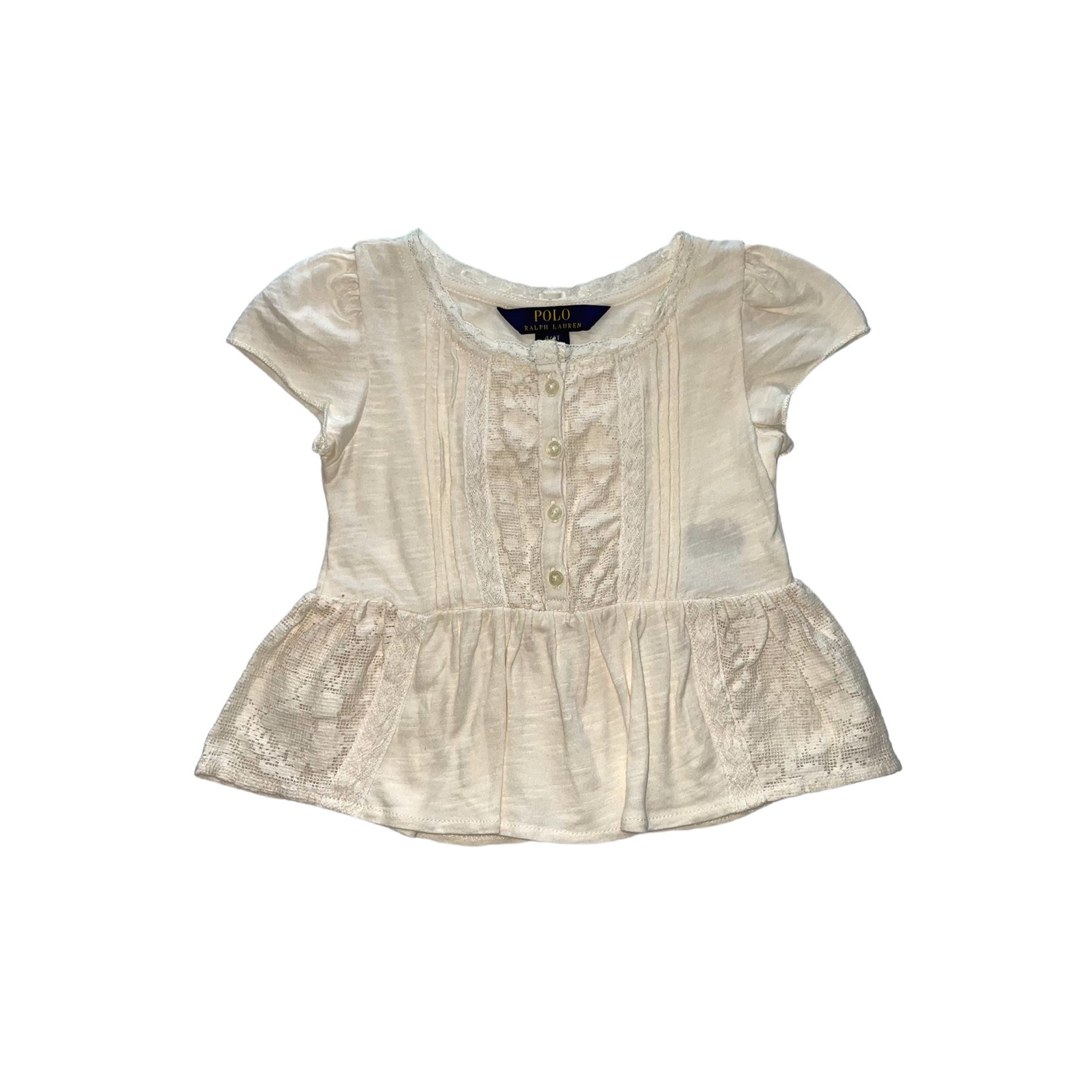 Ralph Lauren Girls Fall III Cream Lace Top