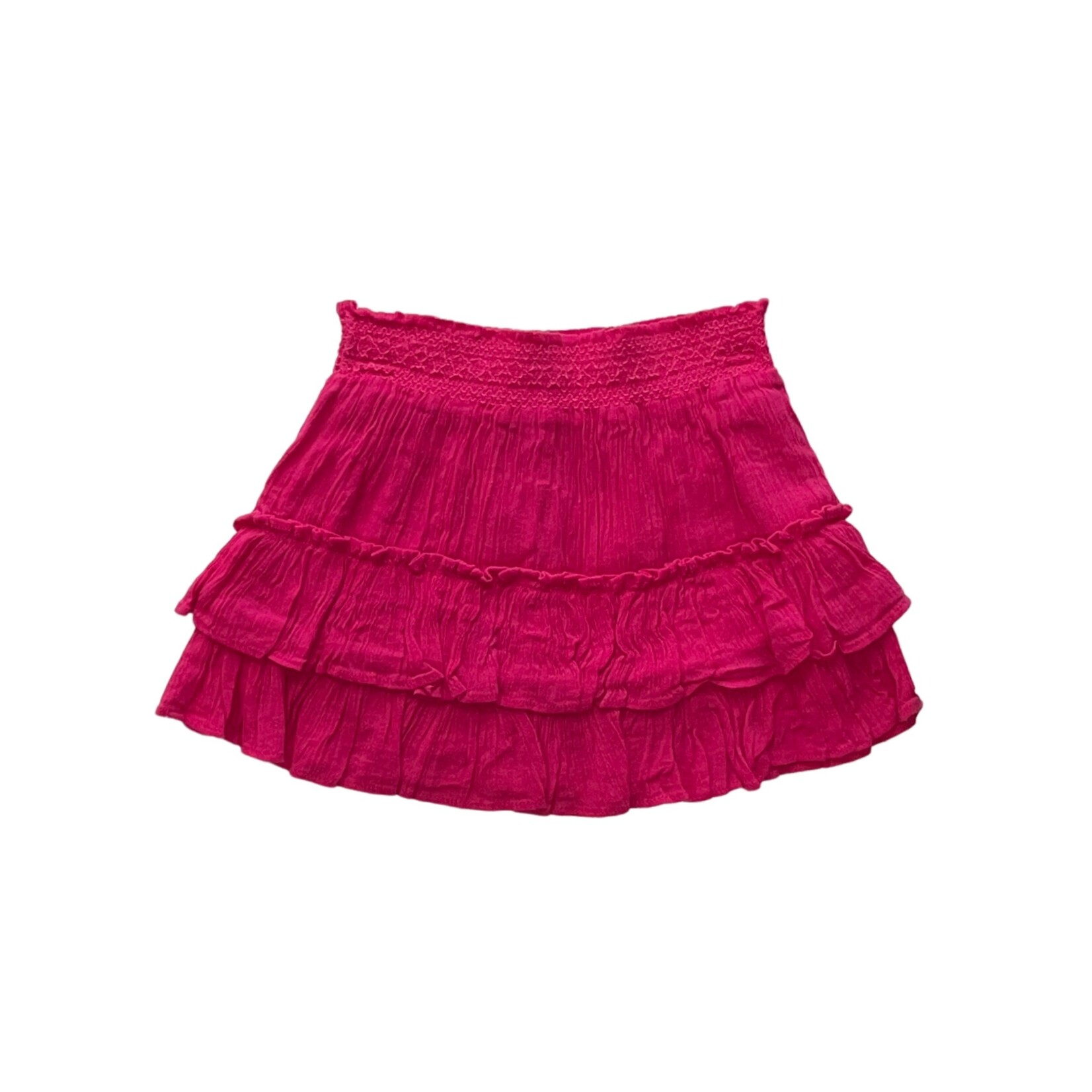 Ralph Lauren Girls Fuschia Cotton Tiered Skirt