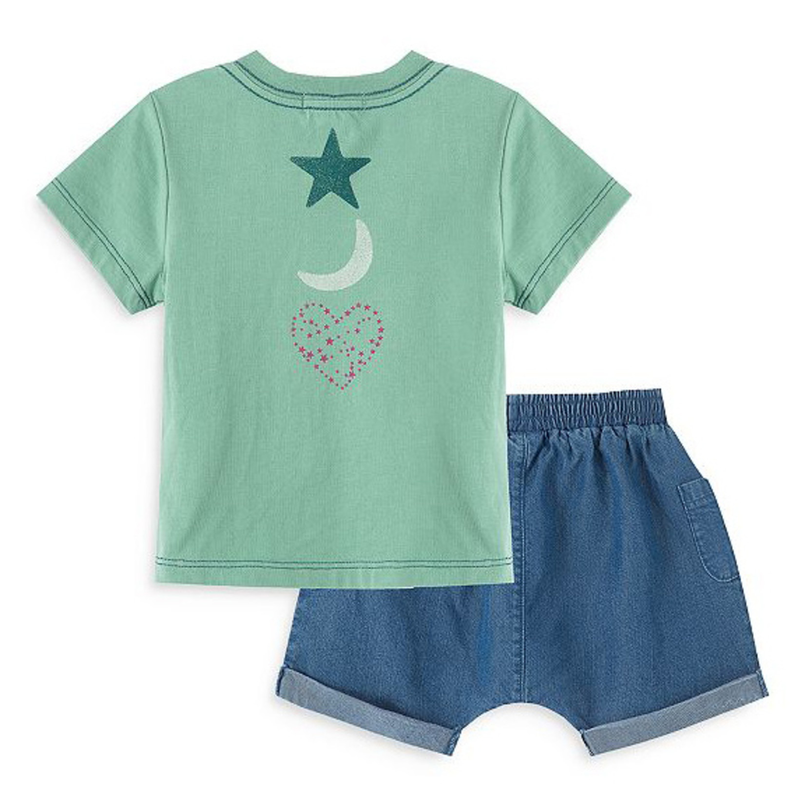 Peek Aren't You Curious Moon & Stars BFF's Short Set