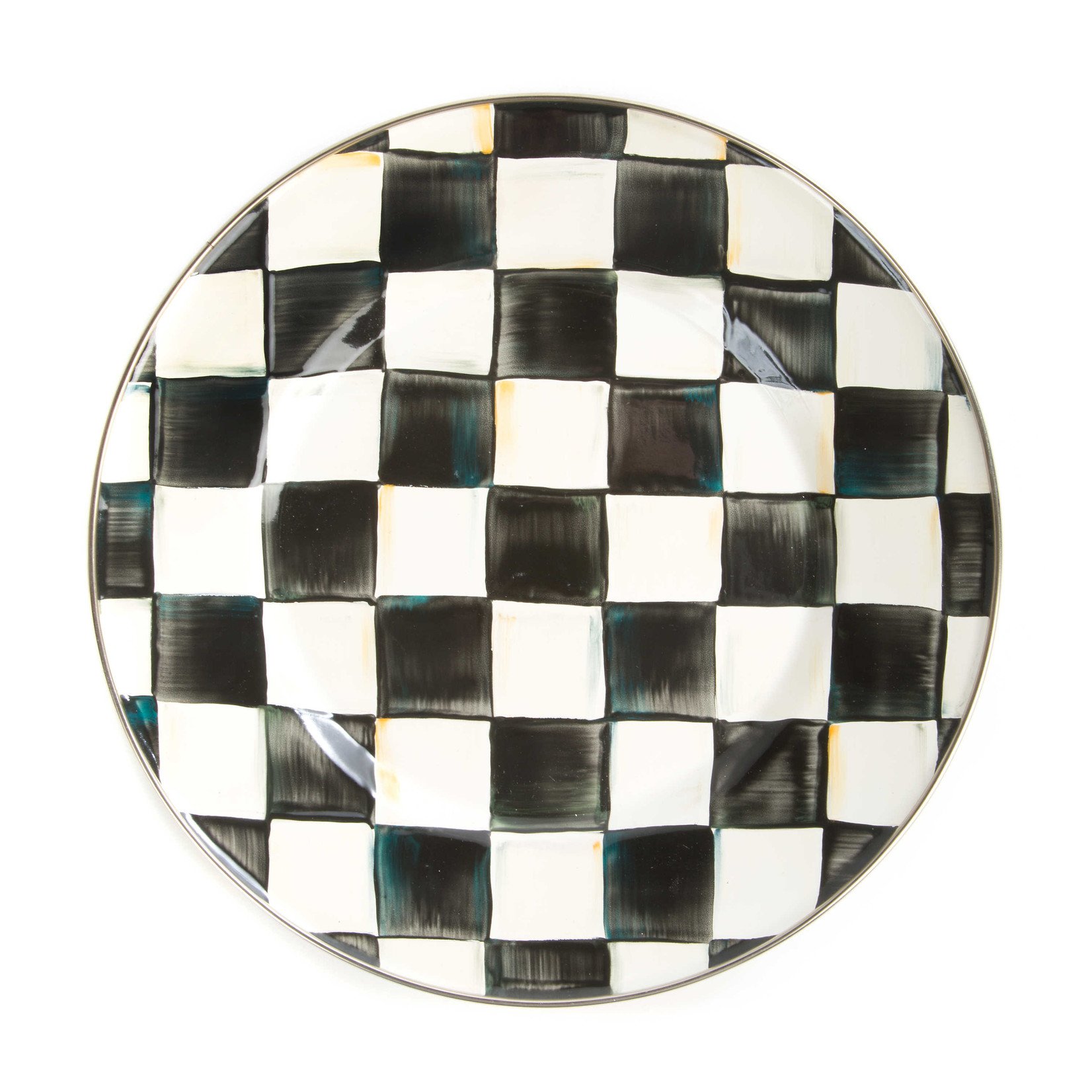 MacKenzie-Childs Courtly Check Enamel Dinner Plate