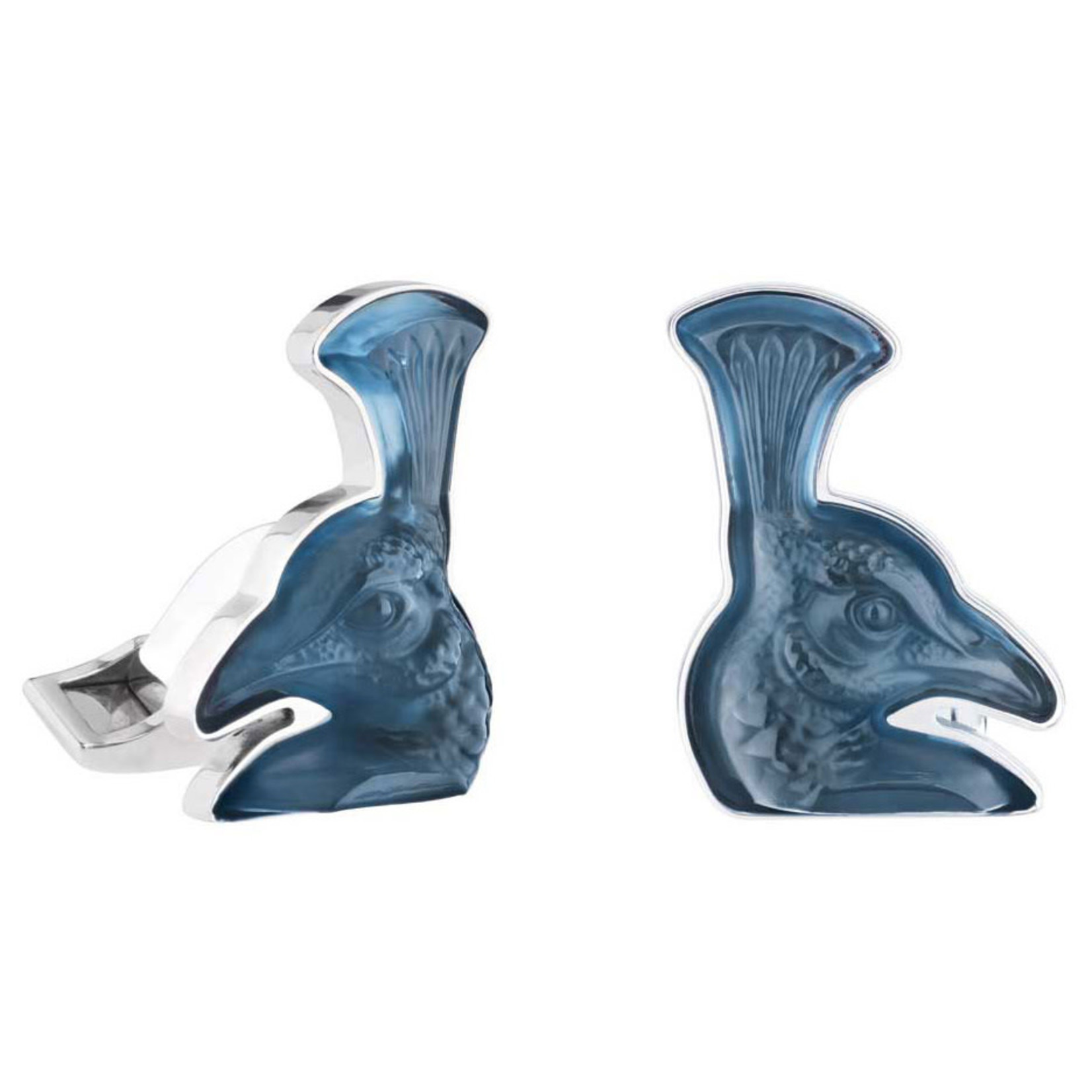 Lalique Cufflinks_Peacock_ Blue_LALIQUE