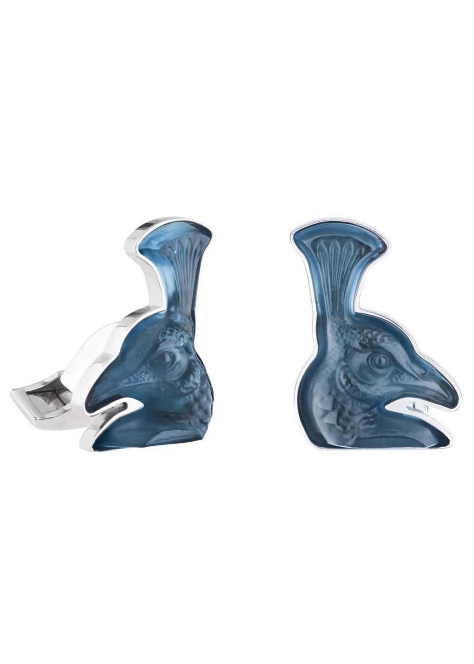 Lalique Cufflinks_Peacock_ Blue_LALIQUE