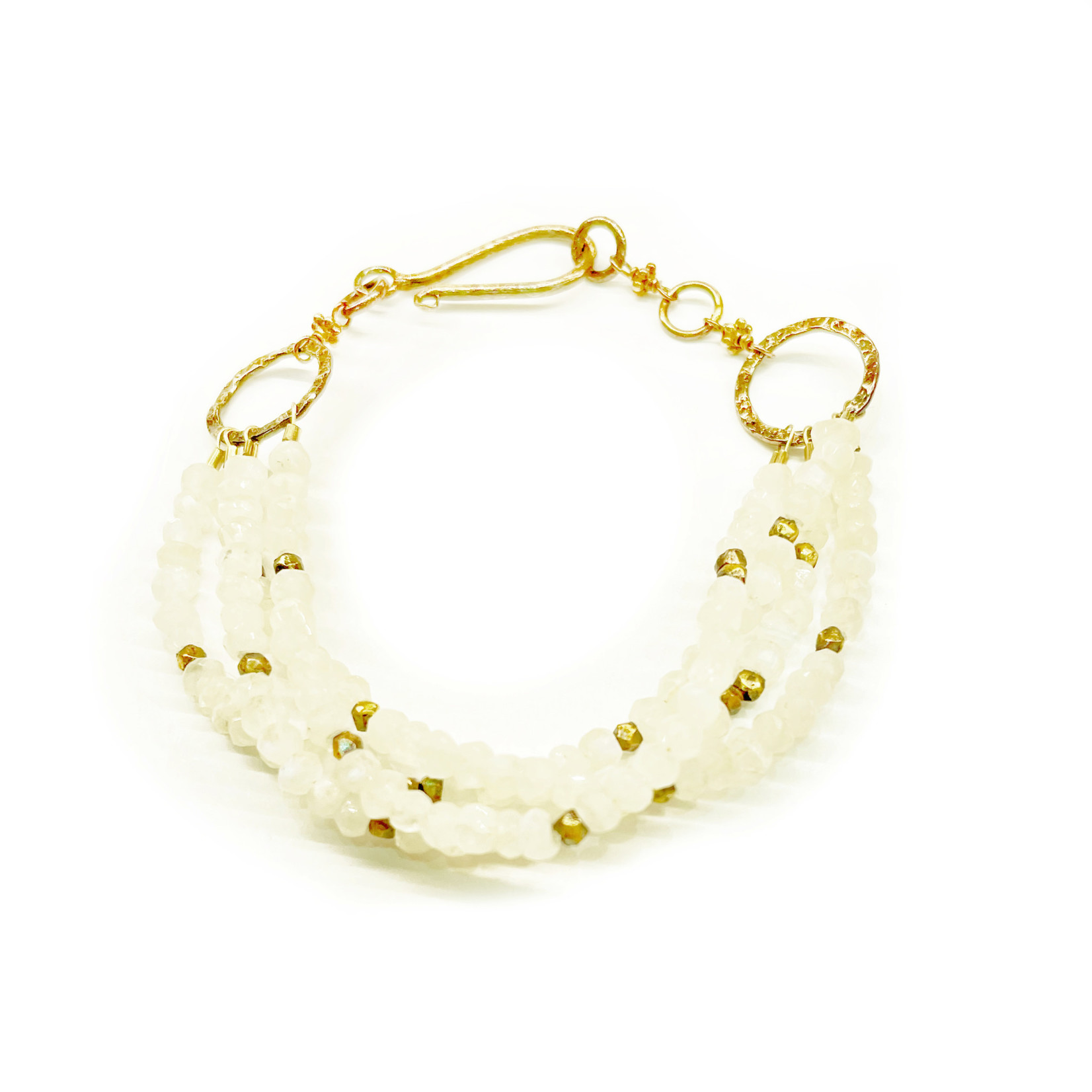 Robindira Unsworth Moonstone Triple Strand Bracelet