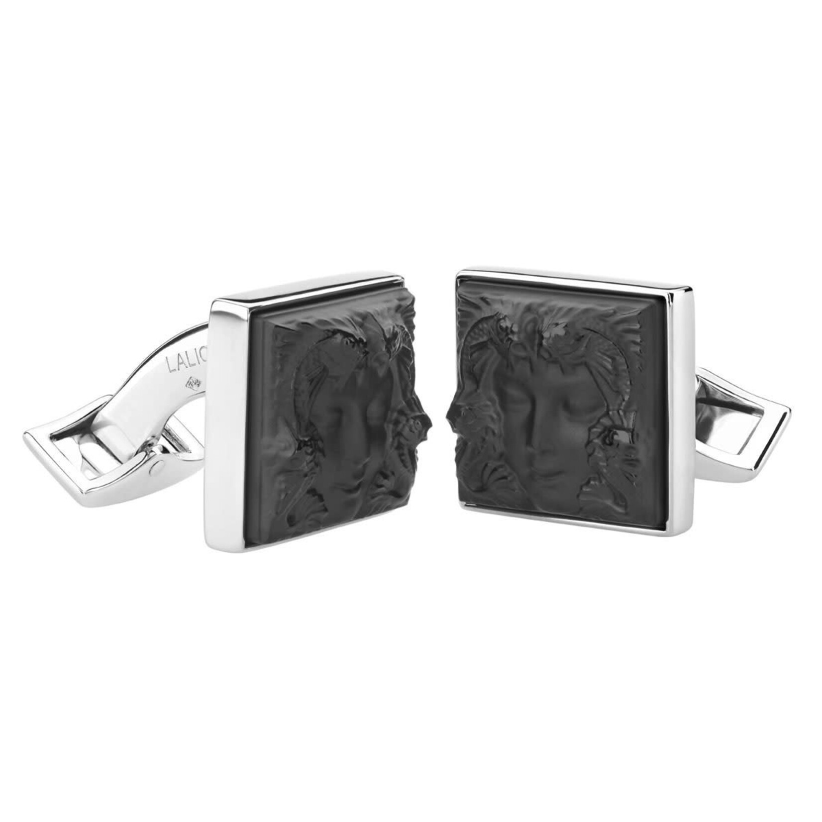 Lalique Cufflinks_Black Arethuse_LALIQUE