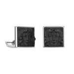 Lalique Cufflinks_Black Arethuse_LALIQUE