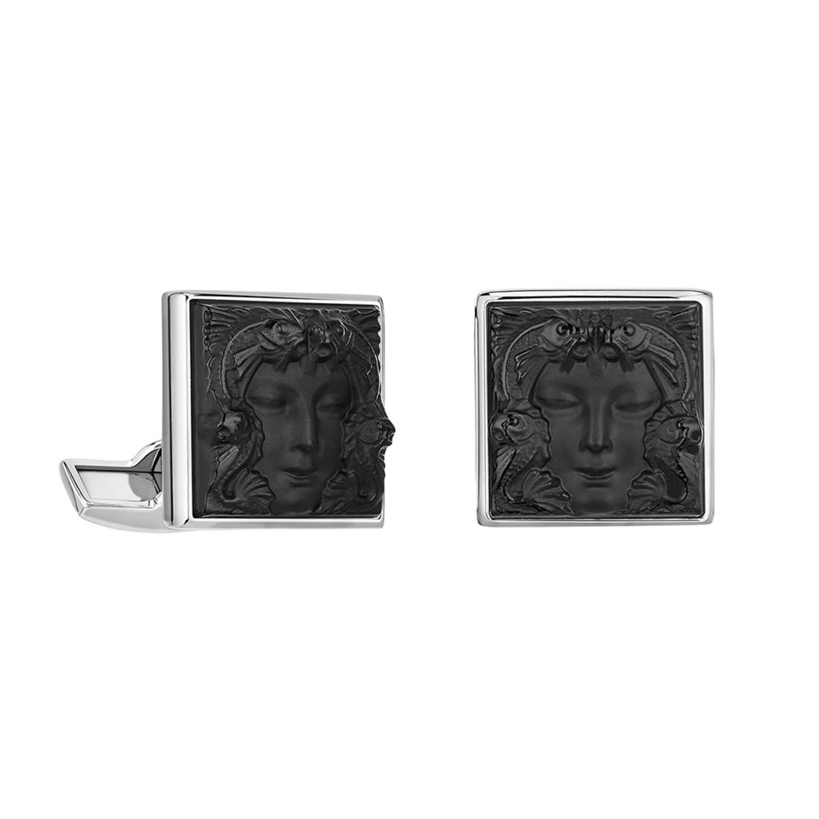 Lalique Cufflinks_Black Arethuse_LALIQUE