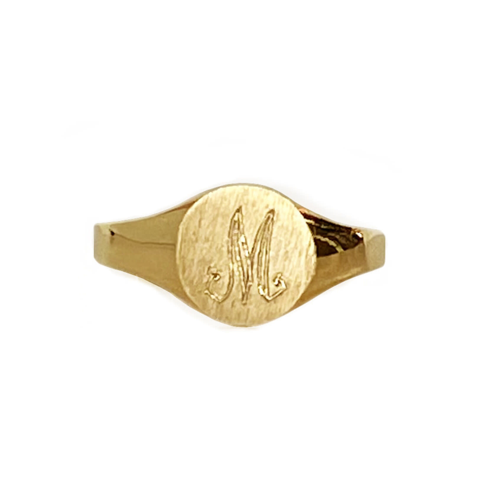 Golden Thread Small Gold Signet Ring - 14K