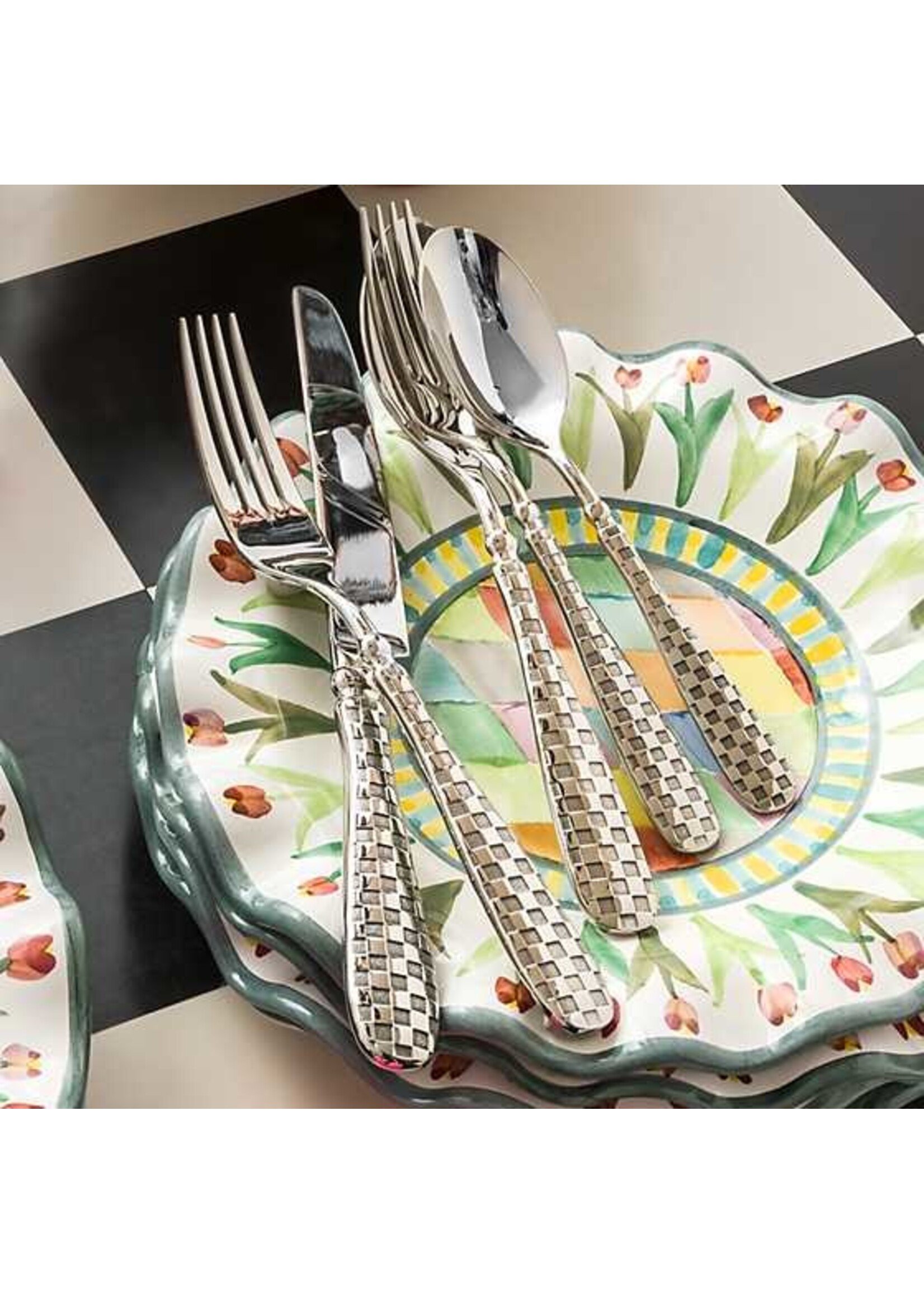 MacKenzie-Childs Check Flatware 5-Piece Place Setting