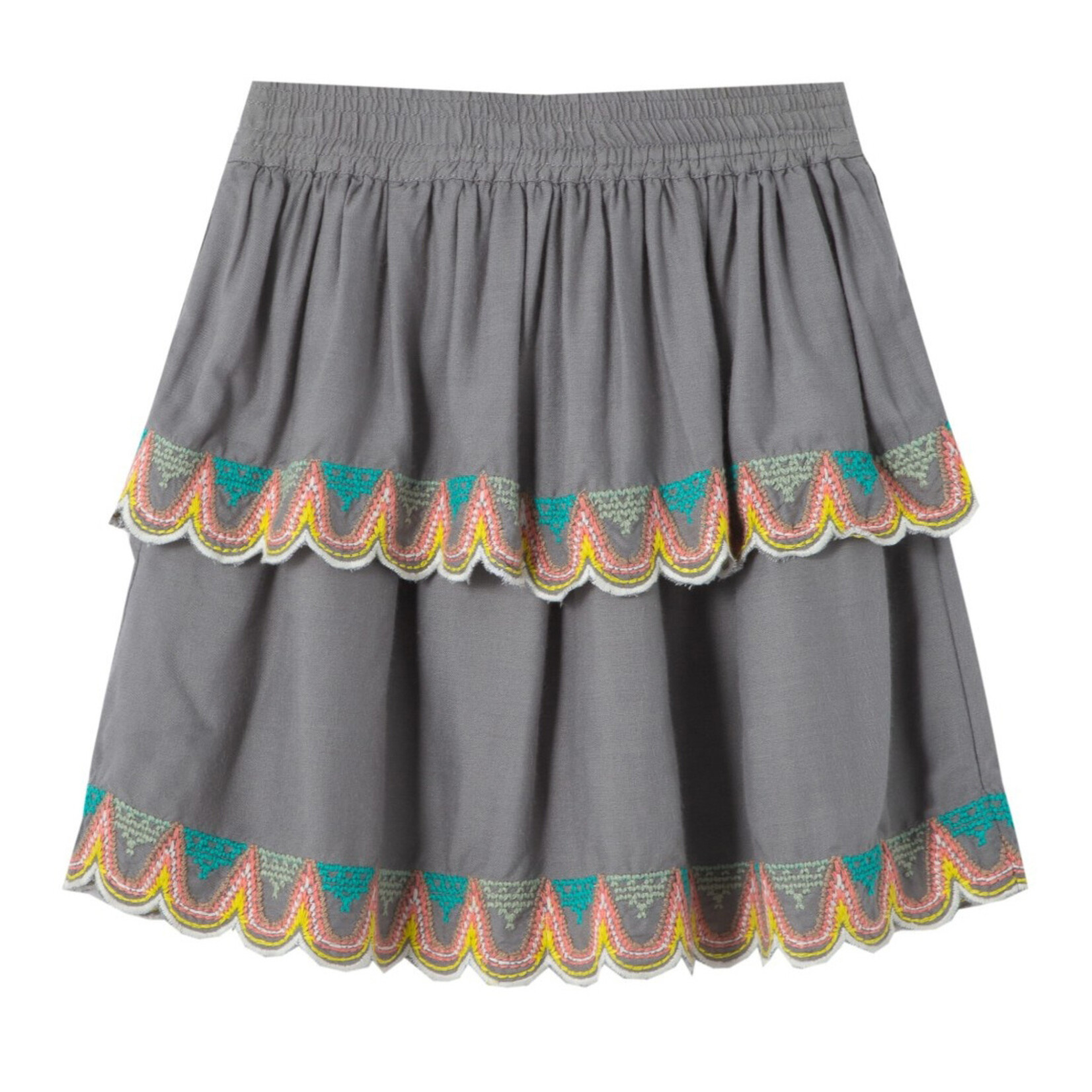 Peek Aren't You Curious Embroidered Ruffle Skirt