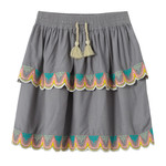 Peek Aren't You Curious Embroidered Ruffle Skirt