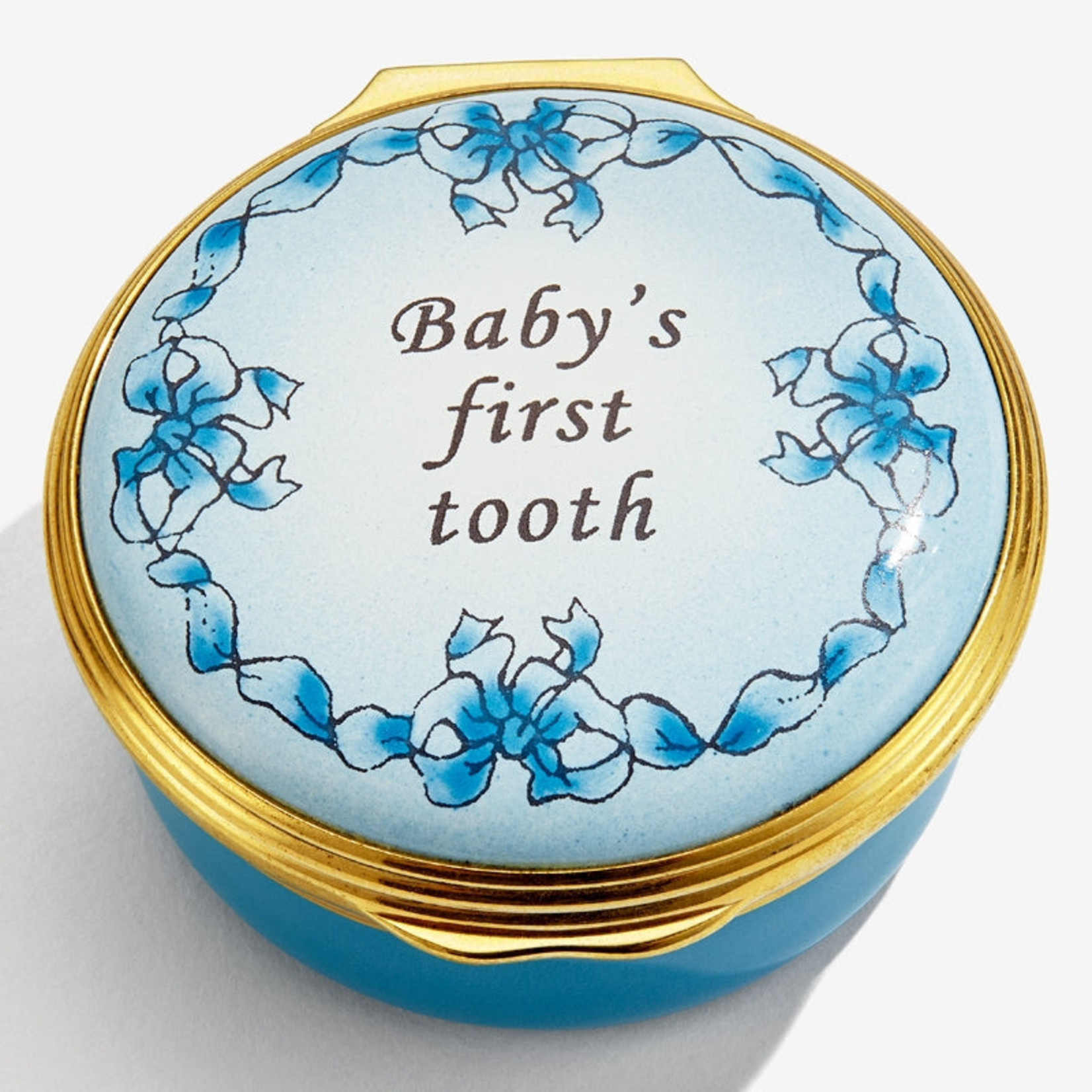 Halcyon Days Baby's First Tooth Box - Blue