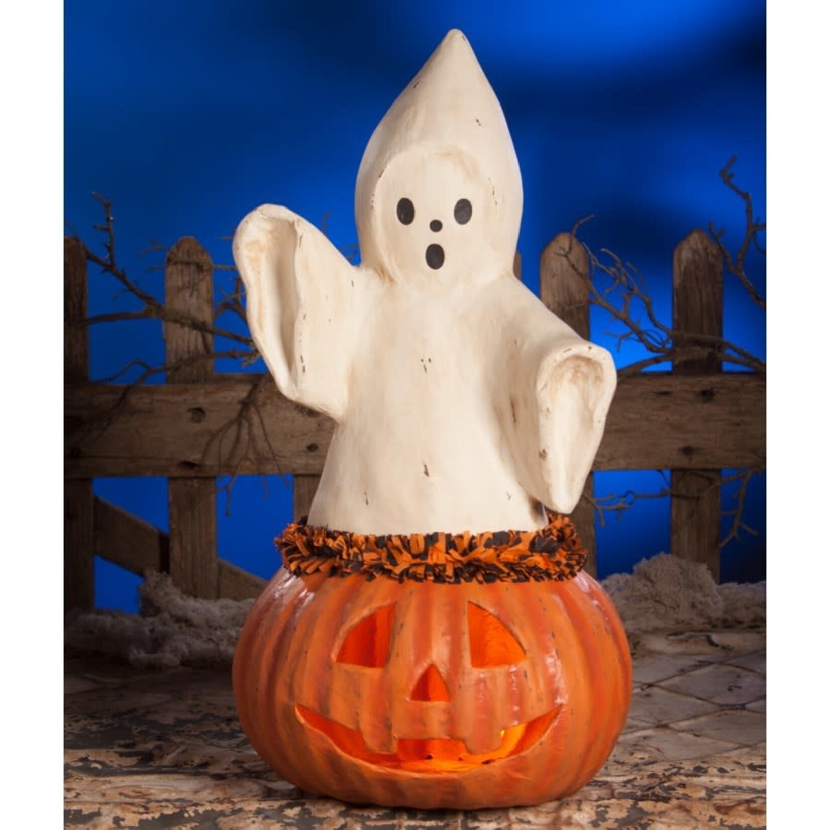 Bethany Lowe Ghost Coming Out of Pumpkin
