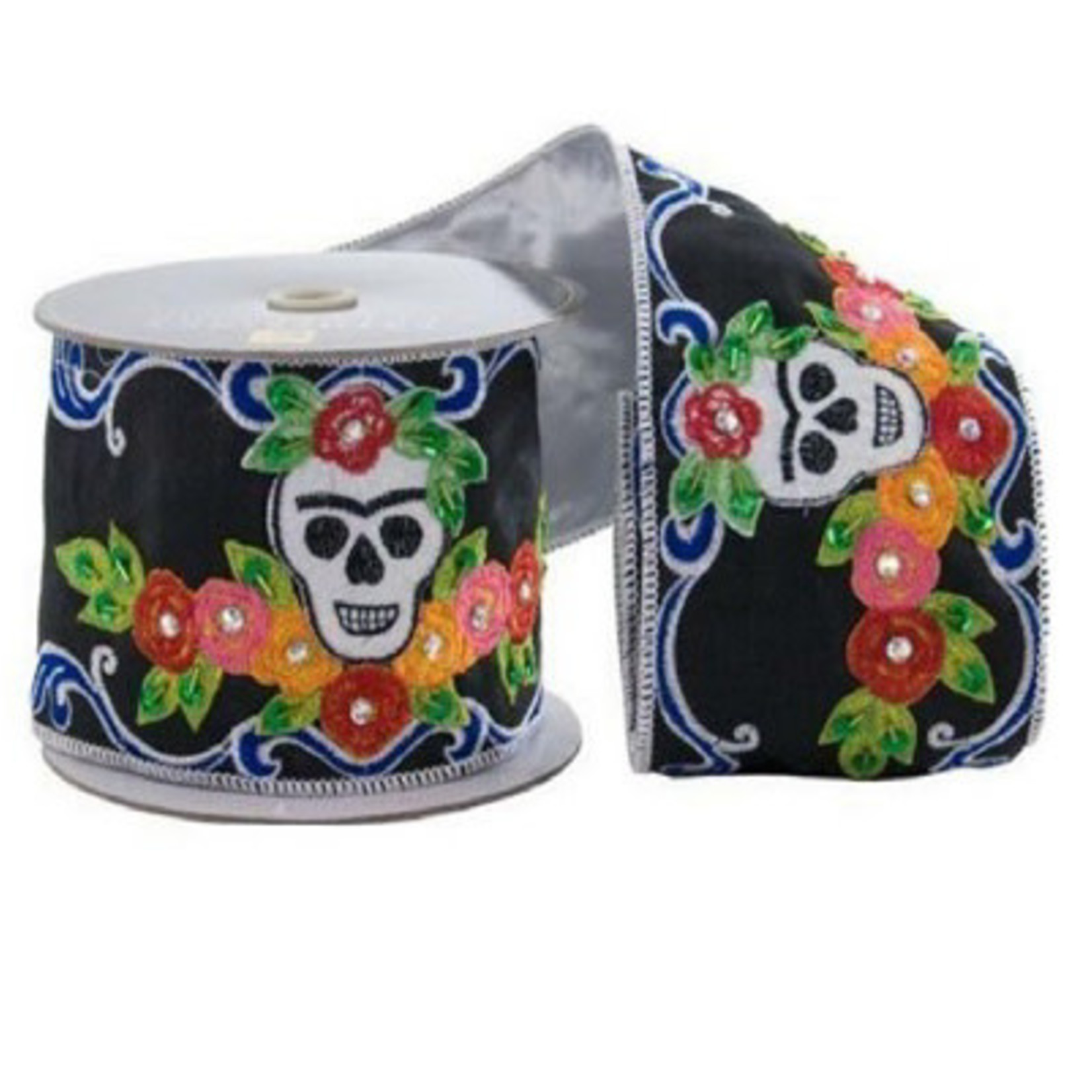 Katherine’s Collection Frida Skull Ribbon - 5 Yards