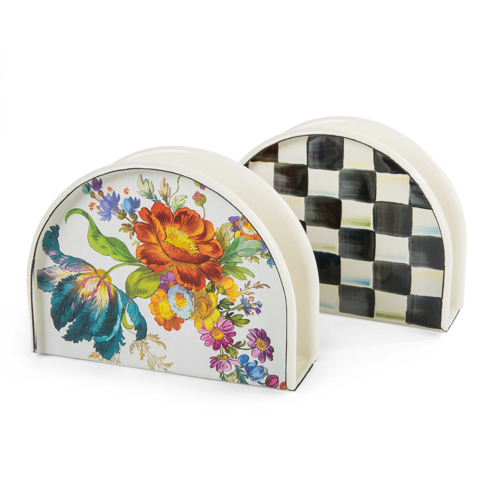 MacKenzie-Childs Flower Market Napkin Holder - White
