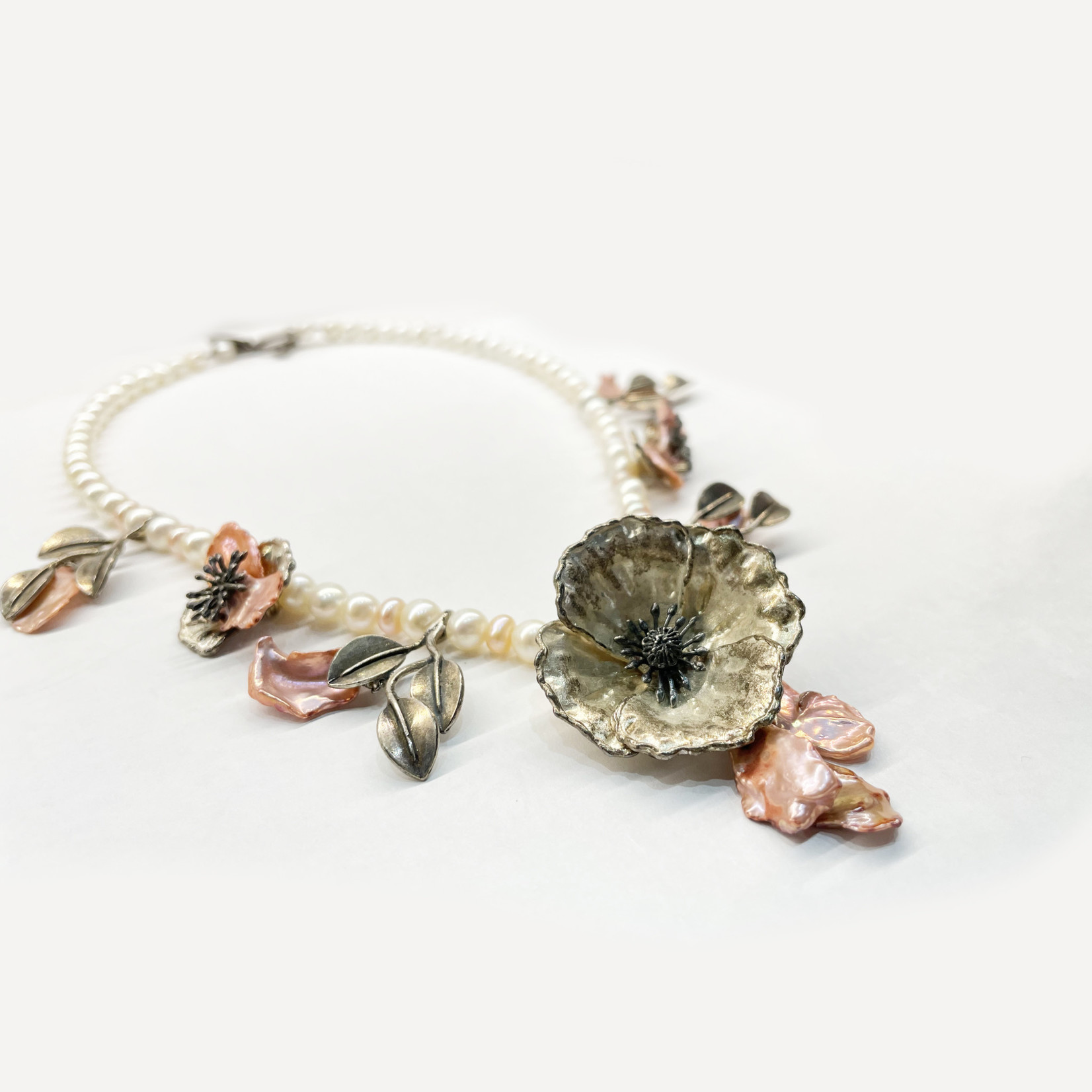 Pearl Poppy Necklace
