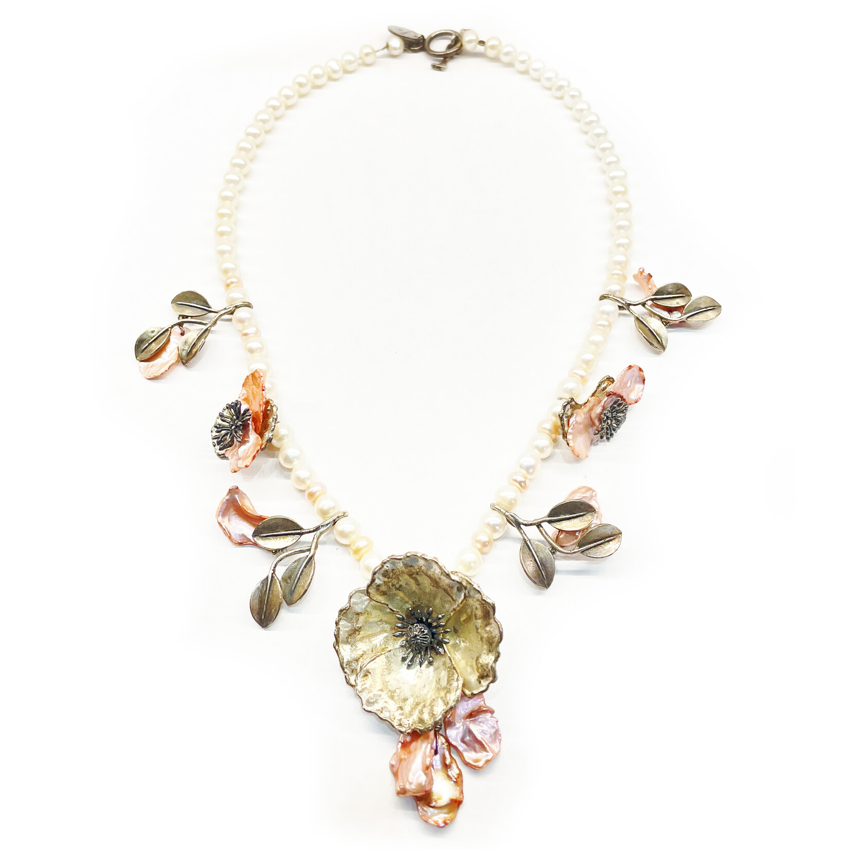 Pearl Poppy Necklace