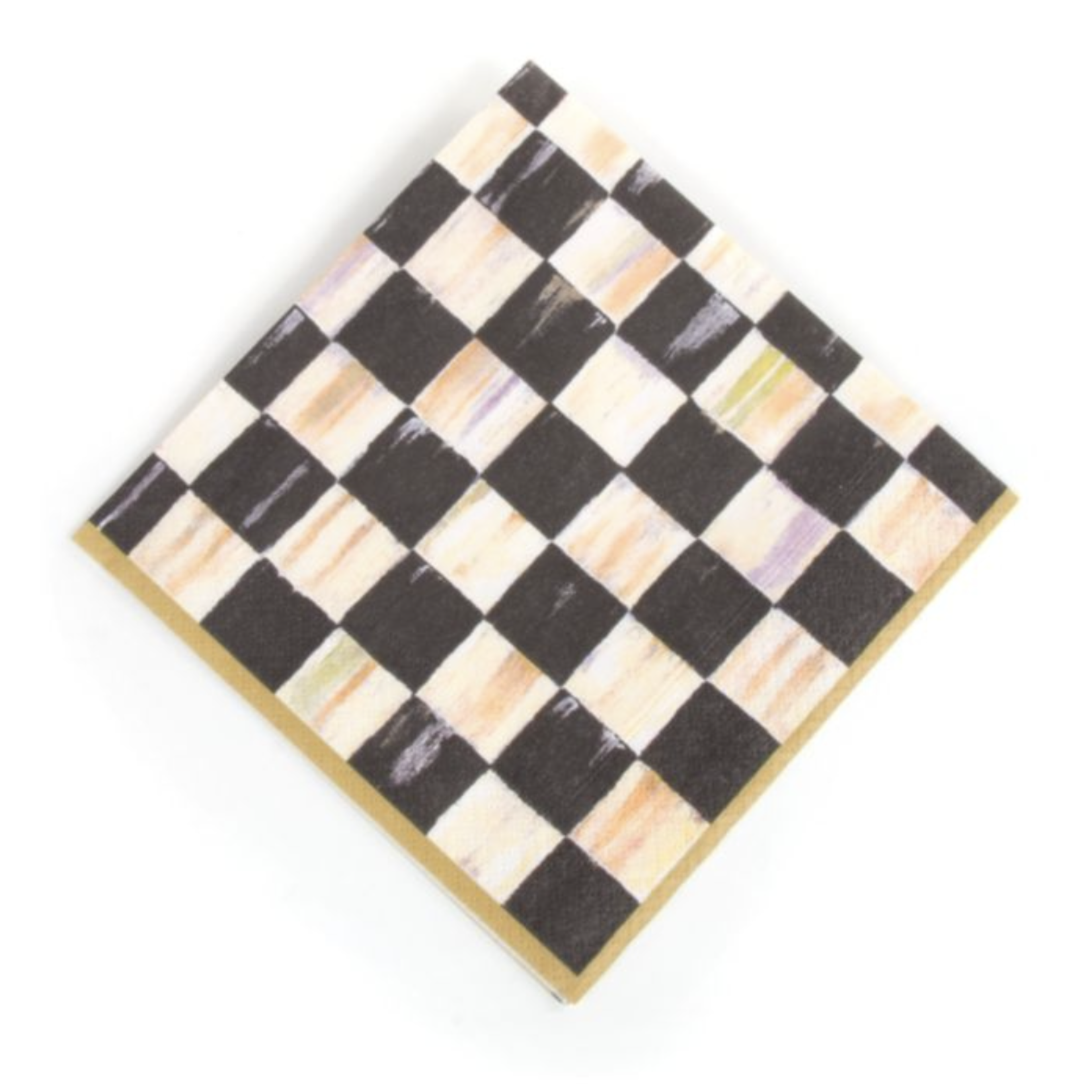 MacKenzie-Childs Courtly Check Gold Paper Luncheon Napkins