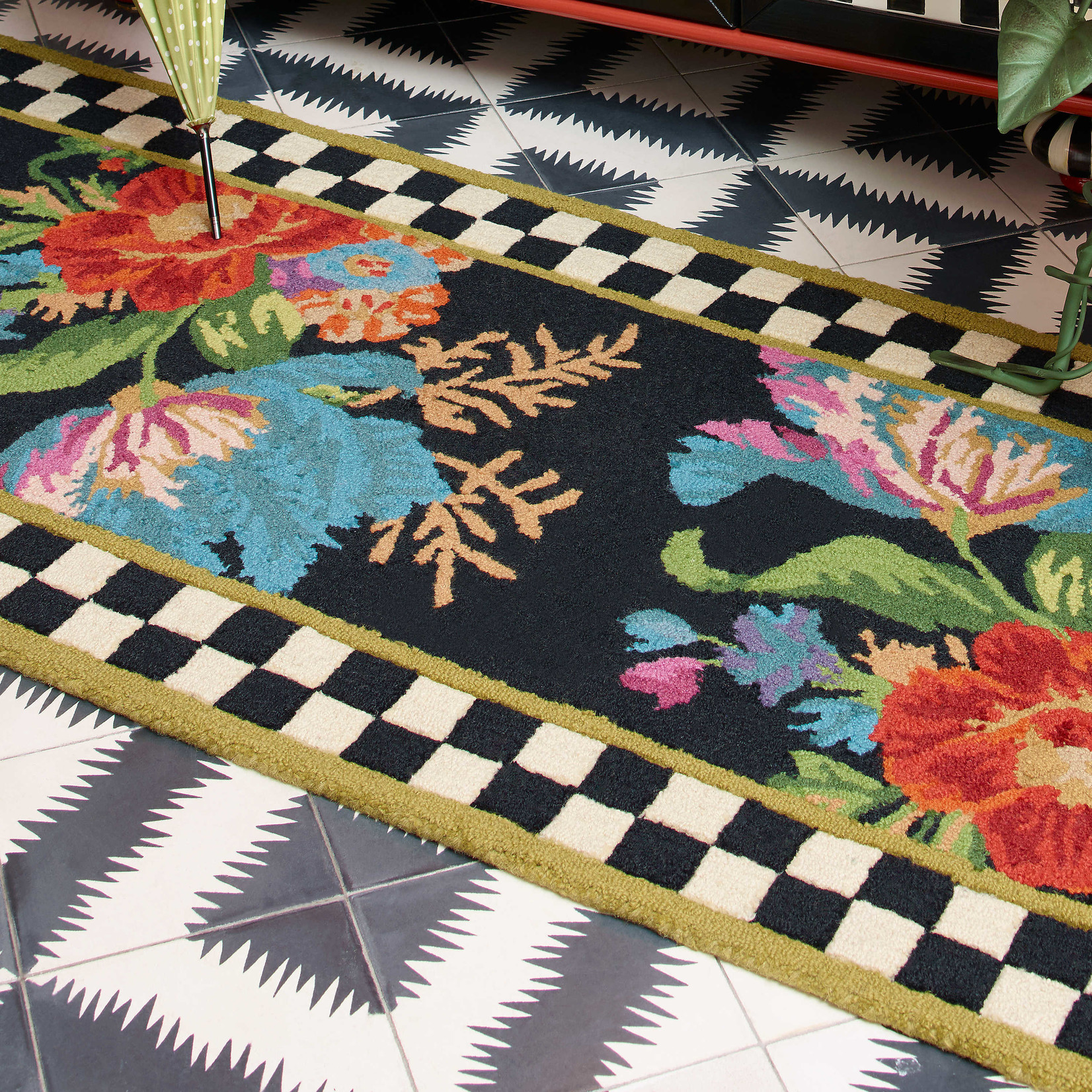MacKenzie-Childs Flower Market Rug - 2'6" x 8' Runner