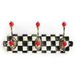 MacKenzie-Childs Courtly Check Enamel Triple Wall Hook