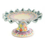 MacKenzie-Childs Taylor Fluted Cake Stand - Odd Fellows