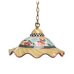 MacKenzie-Childs Painted Garden Fluted Hanging Lamp