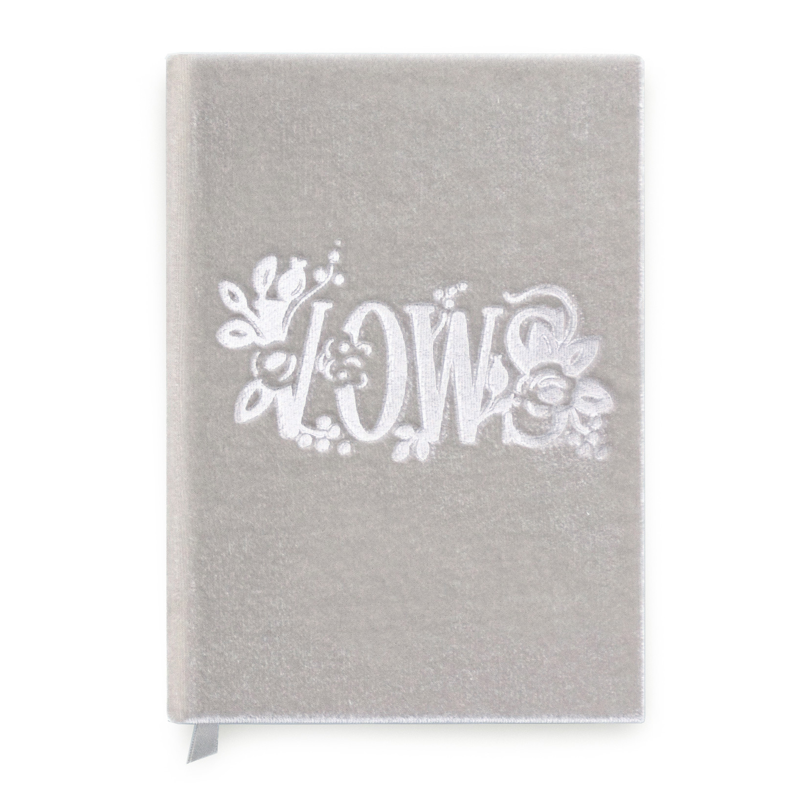 "Vows" Soft Velvet Book - Julian Silver