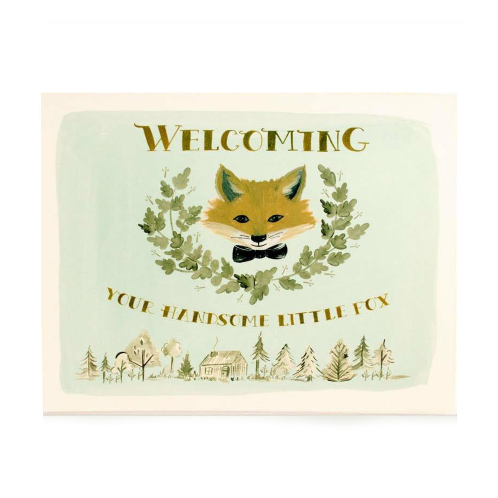 The First Snow Welcome Handsome Fox Card