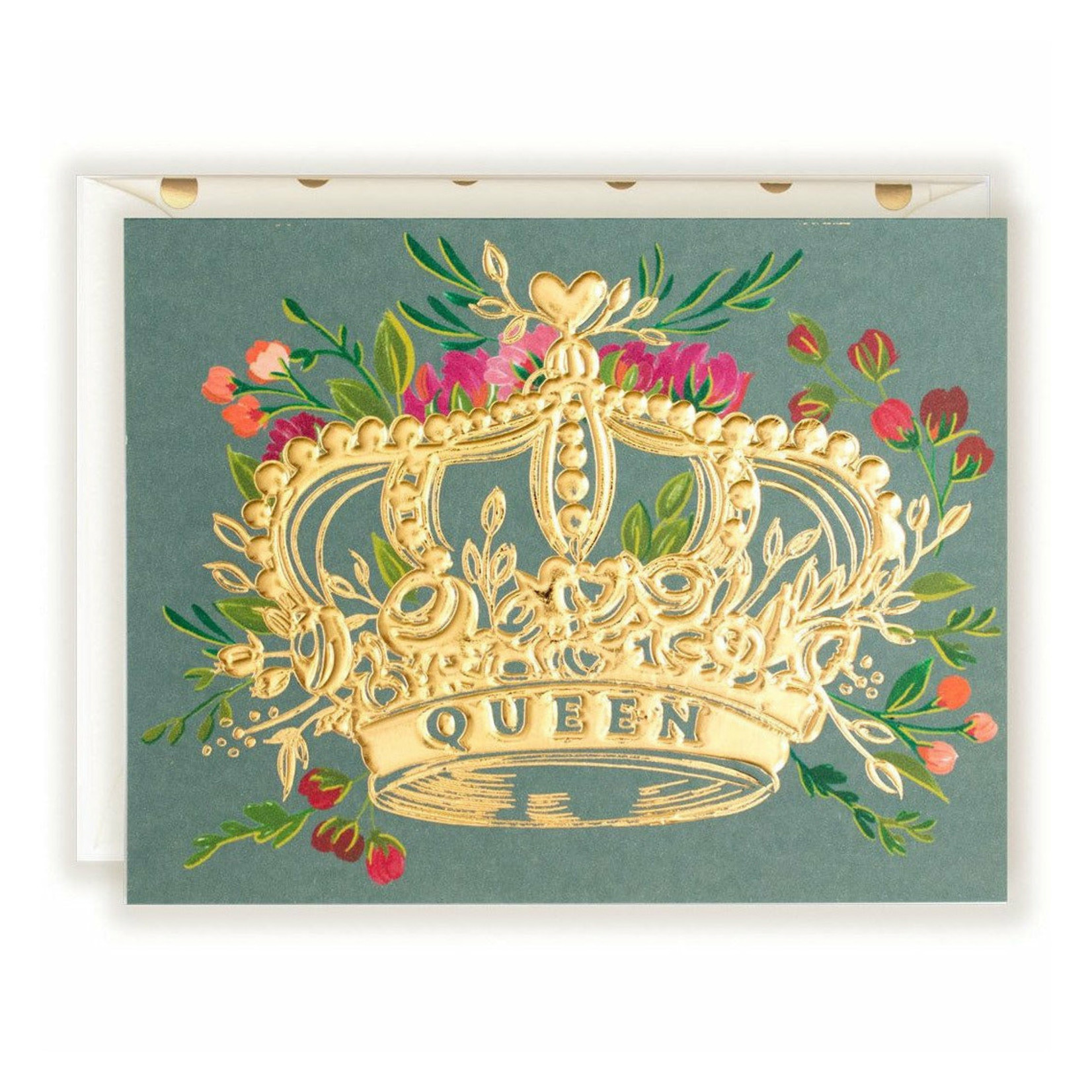 The First Snow Queen Gold Foil Crown Card