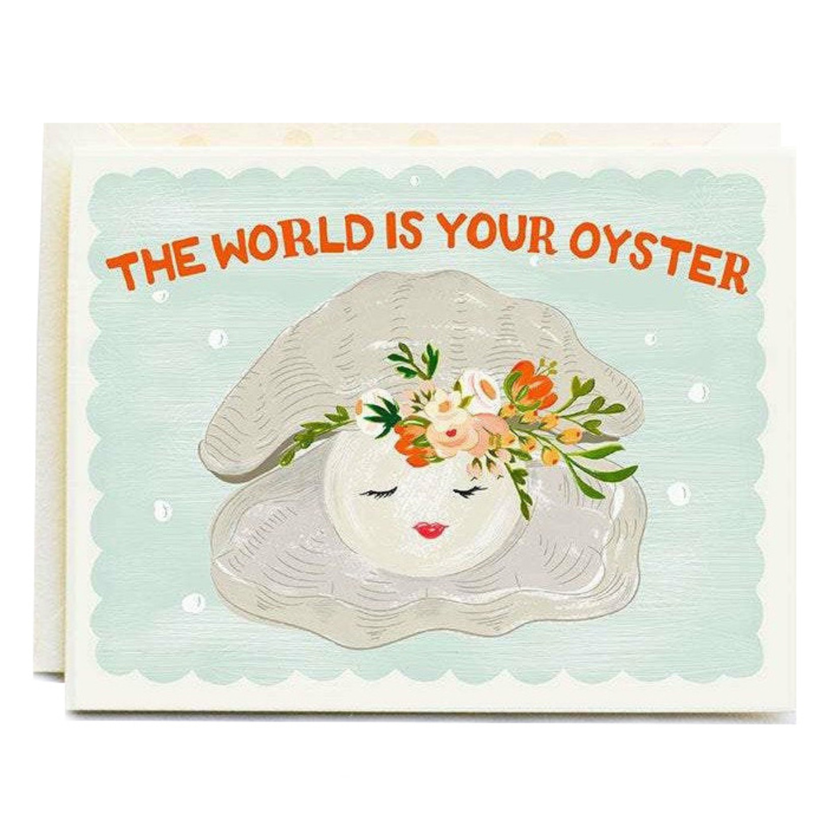 The First Snow The World is Your Oyster Card_Pearl Face_Blank Inside