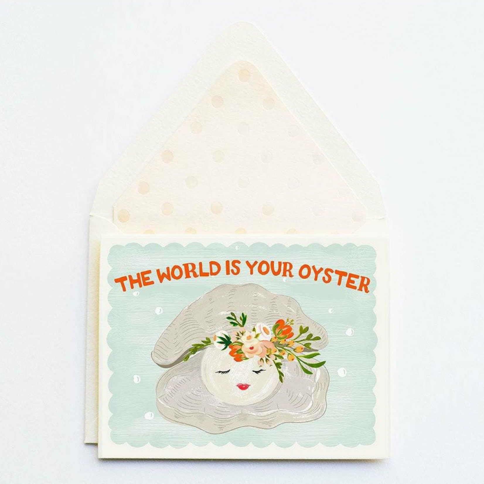 The First Snow The World is Your Oyster Card_Pearl Face_Blank Inside