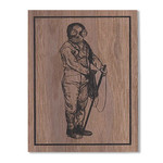 Diver Wood Folding Card