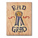 Rad Grad Wood Folded Card