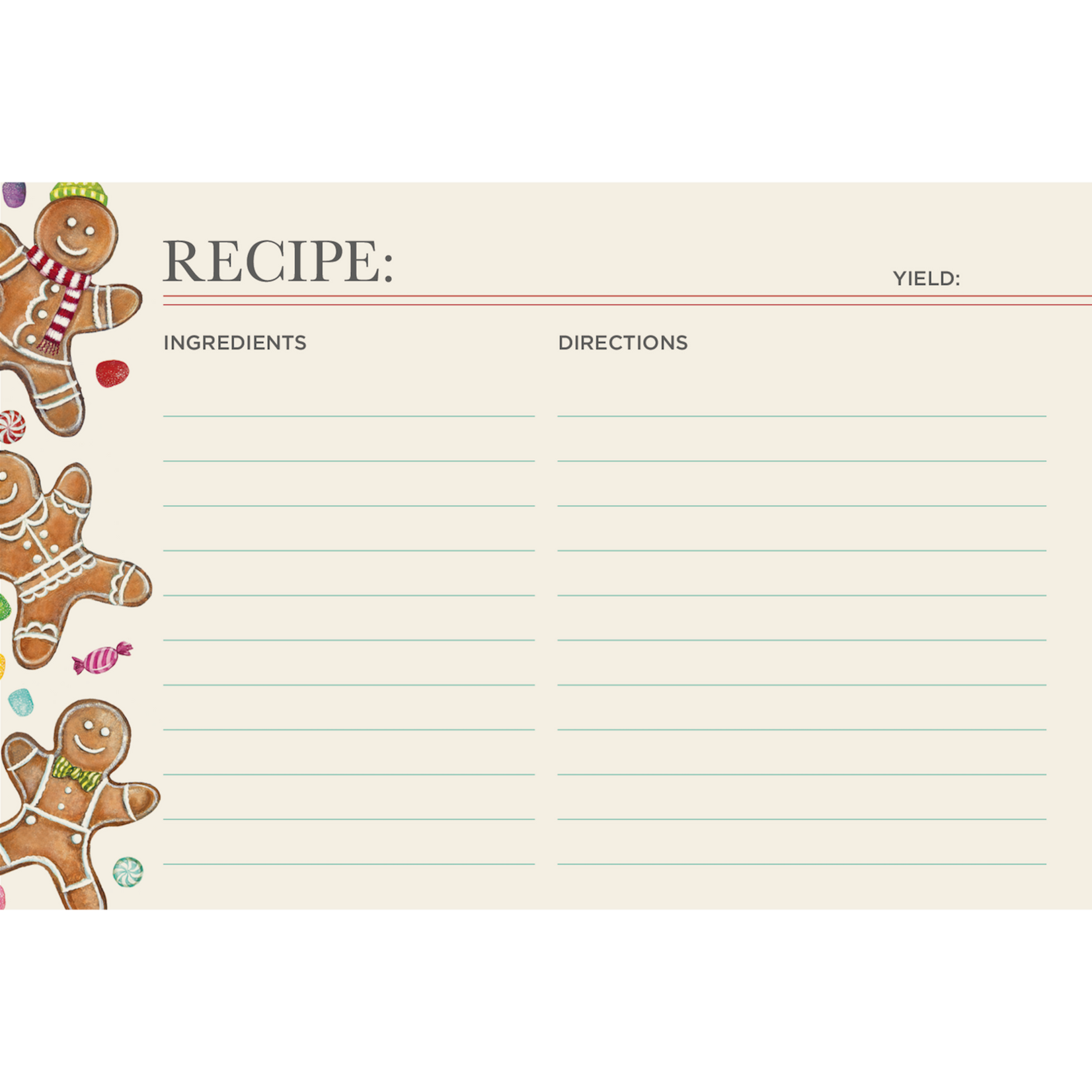 Hester & Cook Recipe Cards-Gingerbread Man