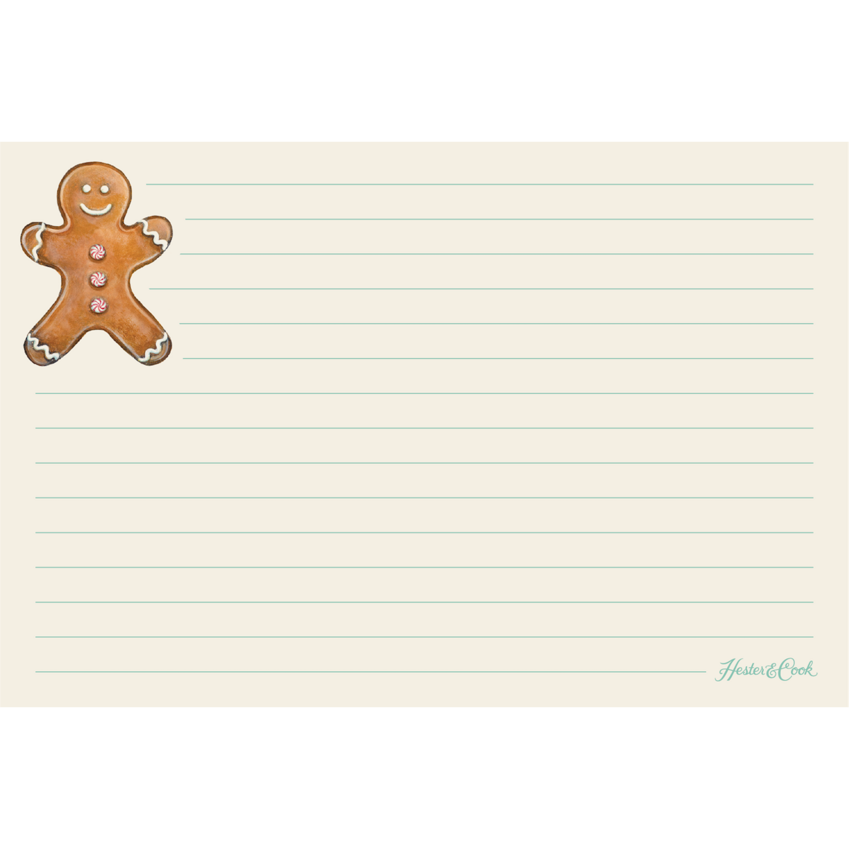 Hester & Cook Recipe Cards-Gingerbread Man